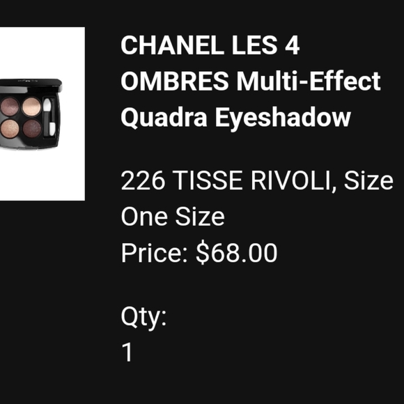 CHANEL LES 4 OMBRES eyeshadow palette - 226 Tissue Rivoli - Picture 7 of 7